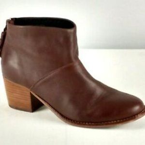 TOMS Leila Booties Oxblood Leather